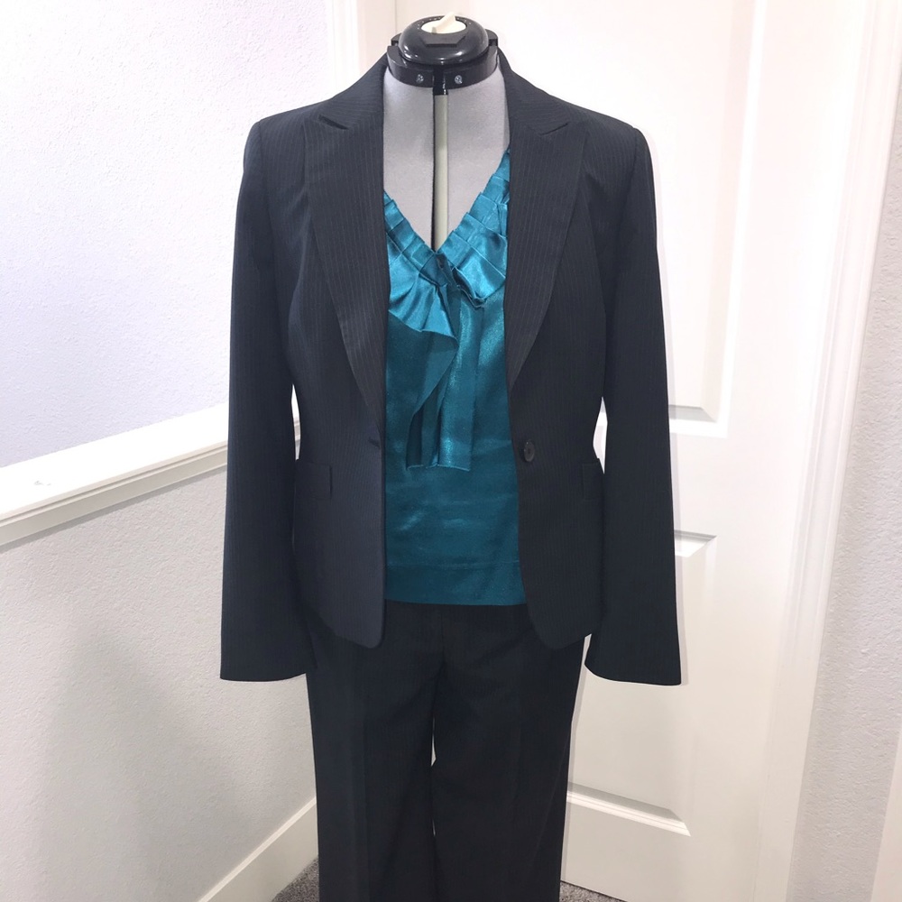 3-Piece Navy Pinstripe Nine West Suit